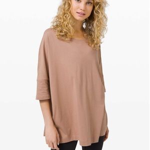 Lululemon All Yours Boyfriend Box Tee - Soft Sand Size M